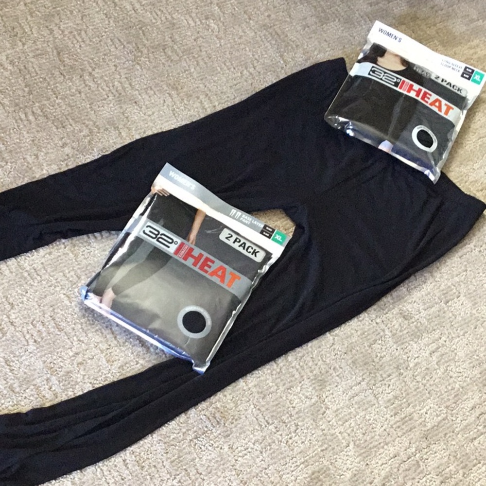 32 degrees Heat. 3-leggings & 2-lg sl tops size XL